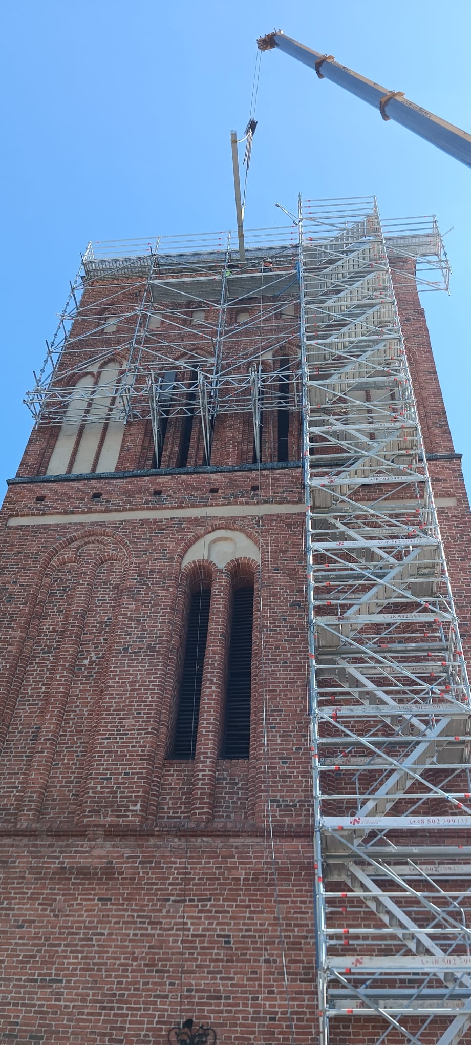 Rewitalizacja iglicy kościoła pod wezwaniem Matki Bożej Nieustającej Pomocy w Świdwinie