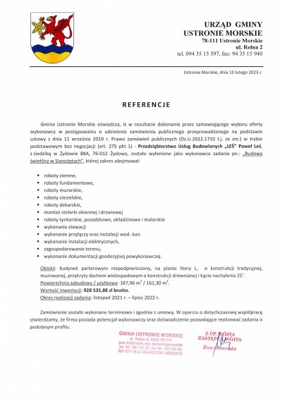  / 3 2022.07 - Referencje Sianożęty